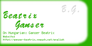 beatrix ganser business card